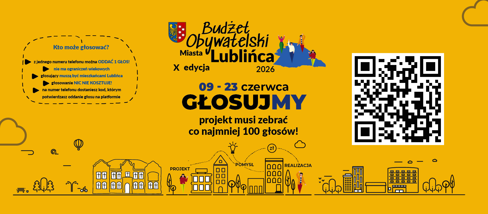 infografika zachęcająca do oddania głosu w tegorocznym budżecie obywatelskim 