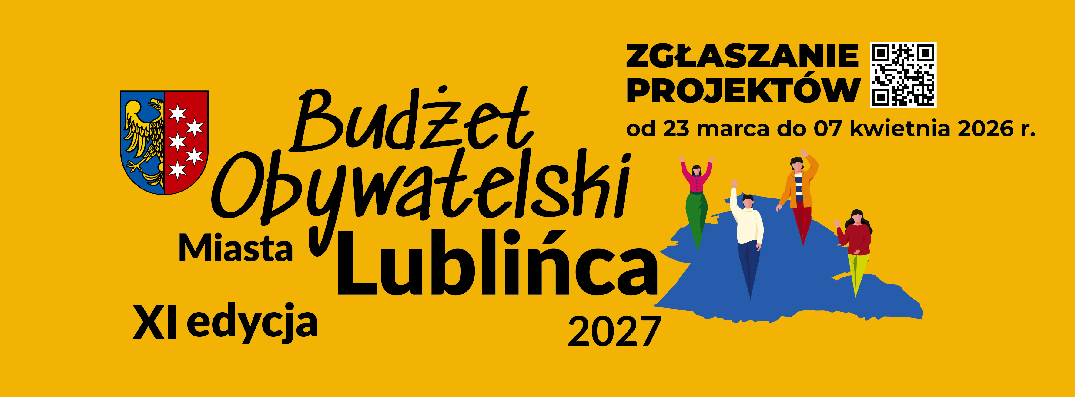 grafika ogłaszająca nabór wniosków do BO Lubliniec 