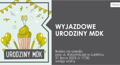 Na grafice muffinka z wbitą cyfrą ,,60''