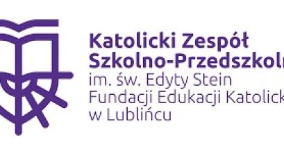 logo katolickiego zespołu szkolno-przedszkolnego im. św. edyty stein fundacji edukacji katolickiej w lublińcu