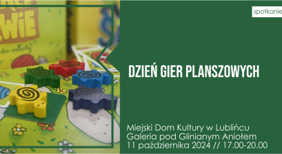 Grafika informująca o wydarzeniu ,,Dzień Gier Planszowych'' 