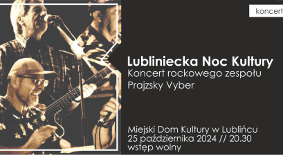 Grafika informująca o koncercie podczas Lublinieckiej Nocy Kultury 
