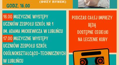 plakat informacyjny o festynie dla Kuby 