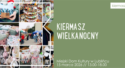 Grafika zapowiadająca Kiermasz Wielkanocny 