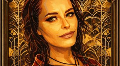 Plakat anonsujący wernisaż wystawy prac Ewy Anny Wisniewskiej 