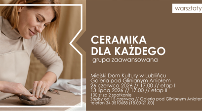 Grafika zapowiadająca warsztaty  ,,Ceramika dla każdego''