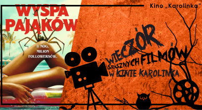 Grafika zapowiadając film ,,Wyspa pająków'' 