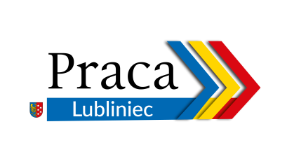 Plakat z tekstem: praca Lubliniec 