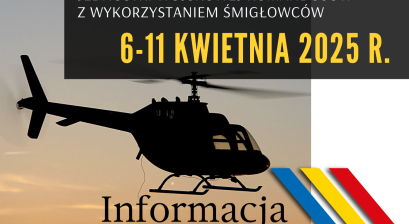 Śmigłowiec wraz z datą szkolenia 