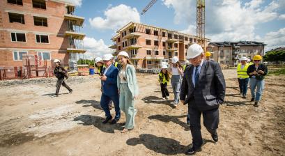 Wizyta Minister Katarzyny Pełczyńskiej-Nałęcz na budowie SIM Śląsk Północ w Lublińcu