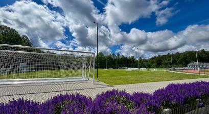 Zdjęcie bramek na Stadionie Miejskim w Lublińcu