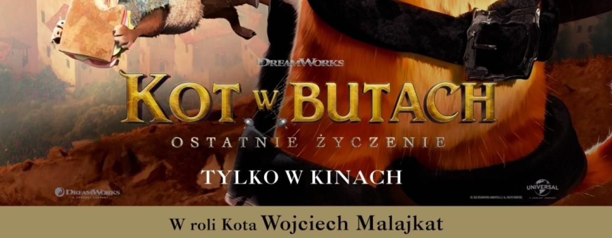 Plakat filmu pt. „KOT W BUTACH: OSTATNIE ŻYCZENIE”