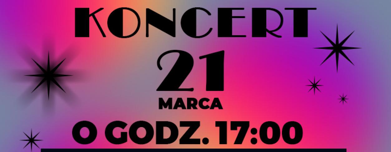 plakat koncetru Doniniki i Janusza Żyłka w Lubitece 21 marca o godzinie 17:00 (2 piętro)