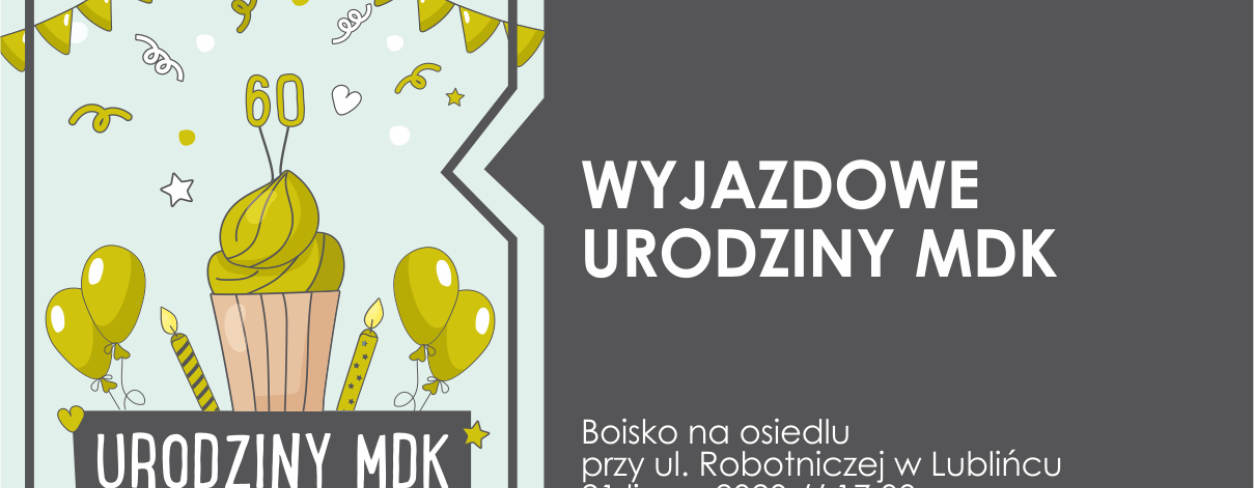 Na grafice muffinka z wbitą cyfrą ,,60''