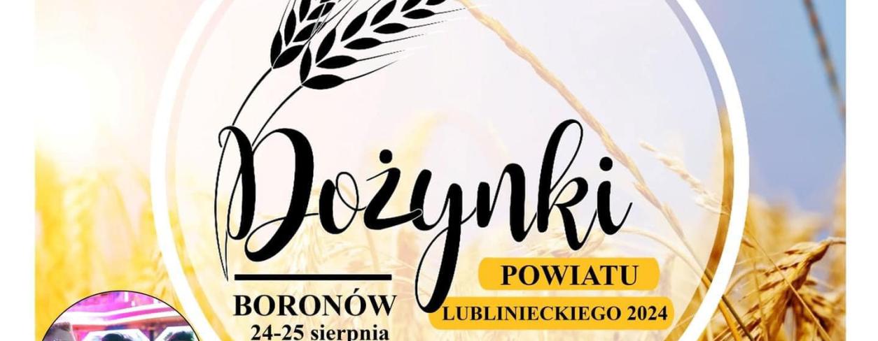 Plakat z programem dożynek powiatowych