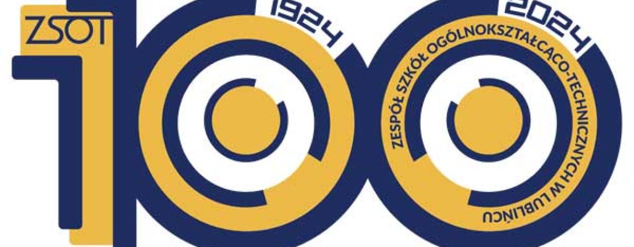 logo Jubileusza  100-lecia Zespołu Szkół Ogólnokształcąco-Technicznych w Lublińcu