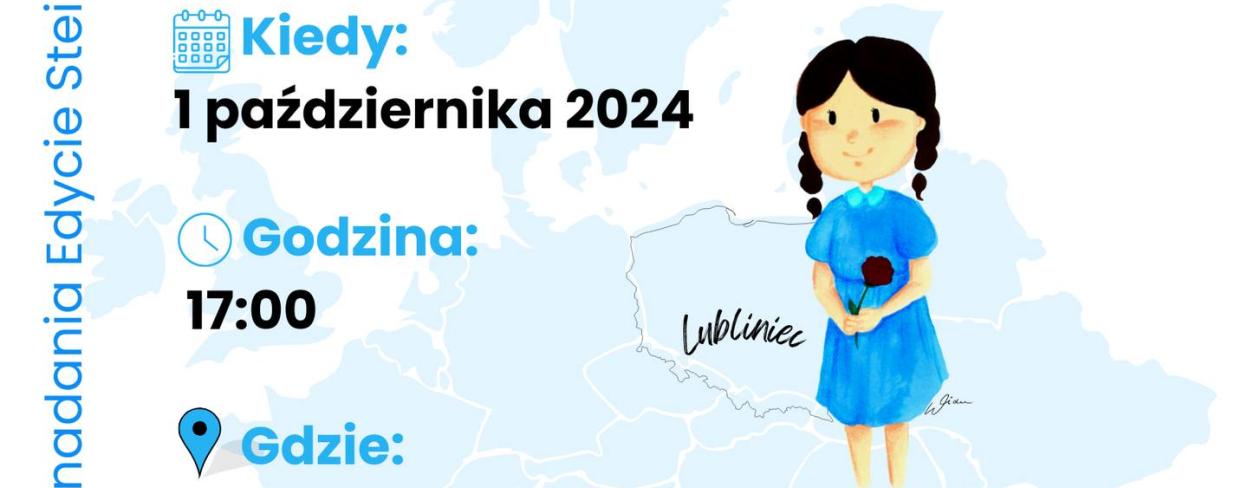 plakat z dziewczynka rysunkowa która macha do odbiorcy