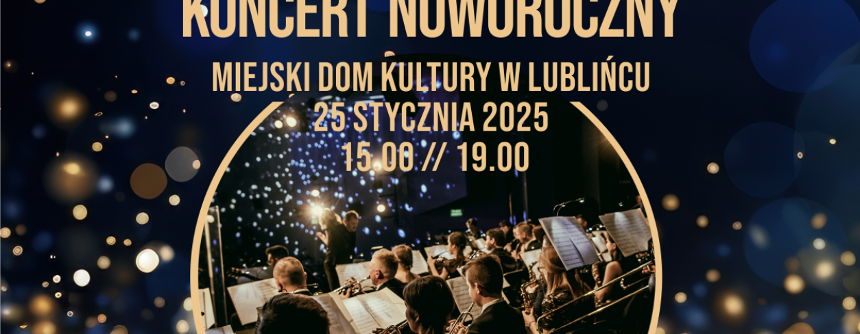 Grafika zapowiadająca wydarzenie ,,Koncert Noworoczny 2025''