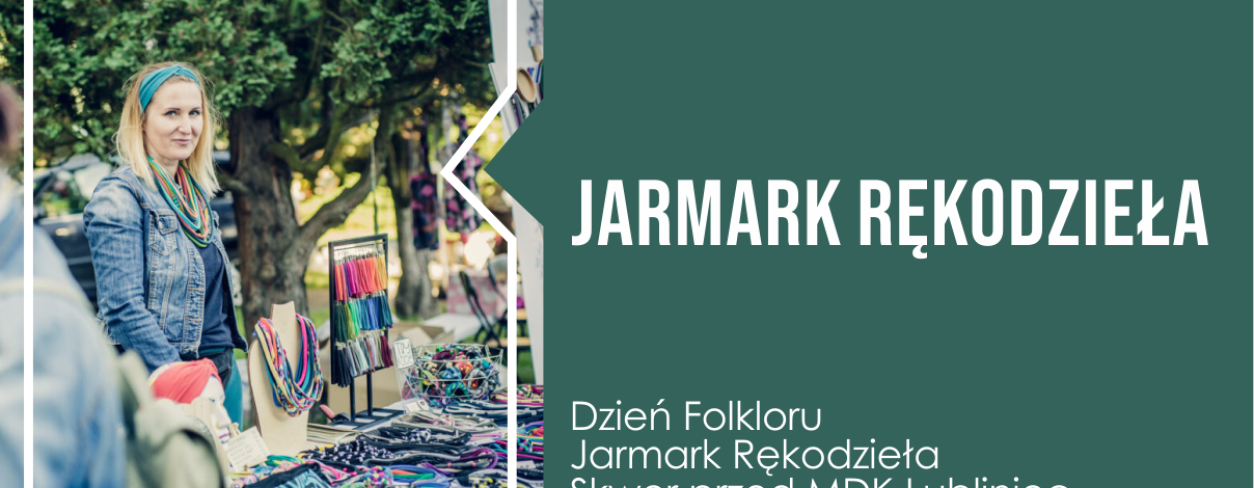 Grafika zapowiadająca wydarzenie ,,Jarmark rękodzieła'' 