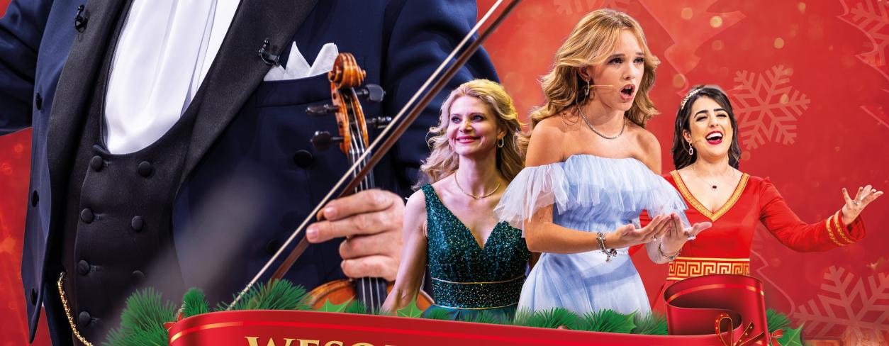 Plakat promujący retransmisję koncertu André Rieu ,,Wesołych Świąt”