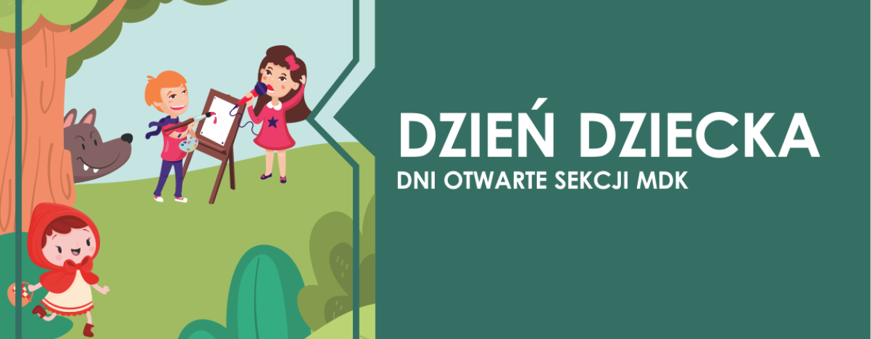 Grafika zapowiadająca Dzień Dziecka Dni Otwarte Sekcji 