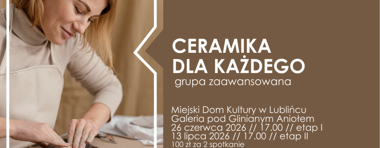 Grafika zapowiadająca warsztaty  ,,Ceramika dla każdego''