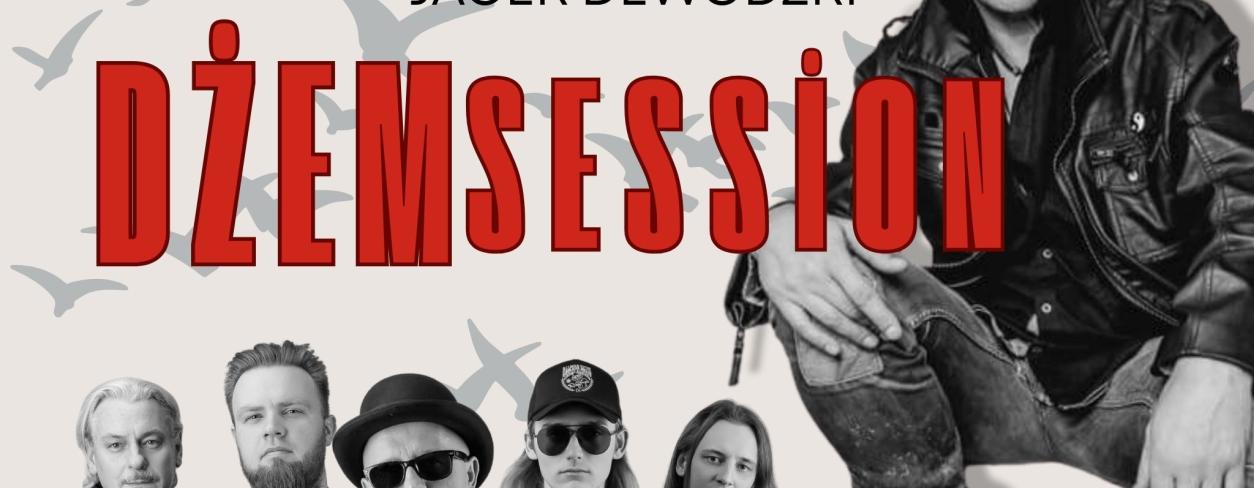 Grafika zapowiadająca koncert Jacka Dzewódzki (ex Dżem) i zespołu  Dżem Session 