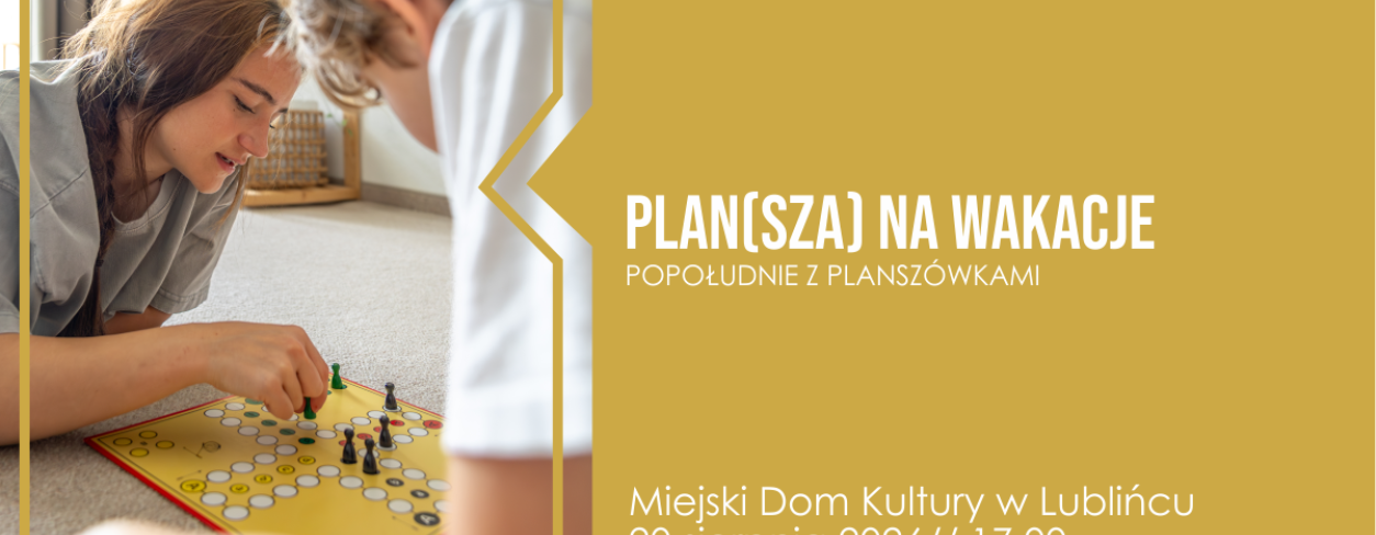 Grafika zapowiadająca spotkanie Plan(sza) na wakacje
