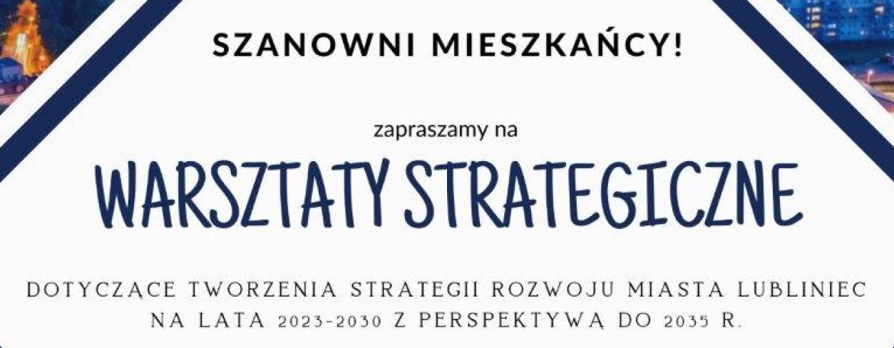 Zaproszenie na spotkanie online "Warsztaty strategiczne"