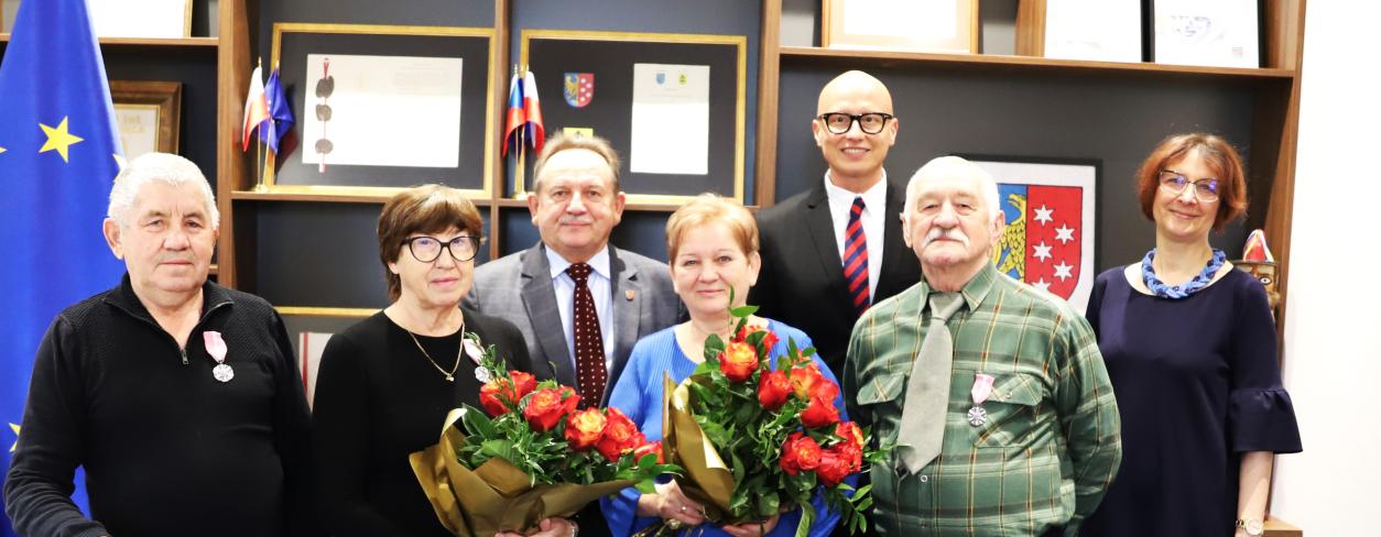 Jubilaci w gabinecie burmistrza miasta 
