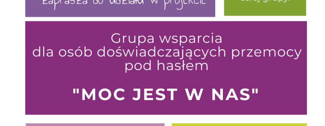 Plakat z informacjami o projekcie: Moc jest w nas 