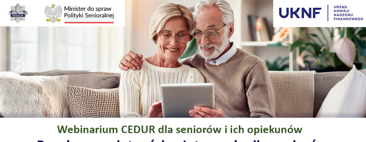 Grafika - seniorzy przy tablecie