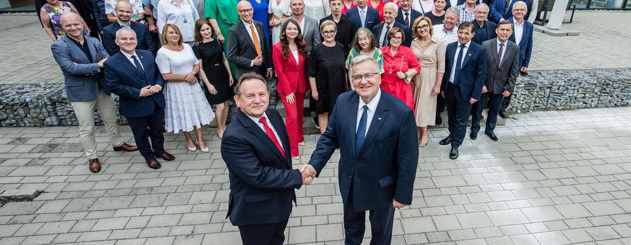 Burmistrz Edward Maniura, Prezydent Bronisław Komorowski oraz goście jubileuszu 