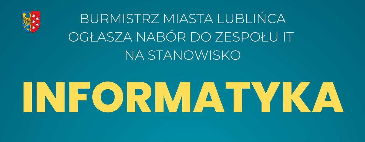 Grafika dotycząca naboru na stanowisko informatyka 