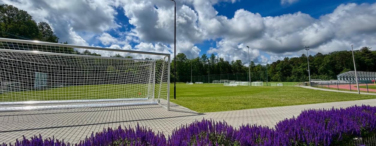 Zdjęcie bramek na Stadionie Miejskim w Lublińcu