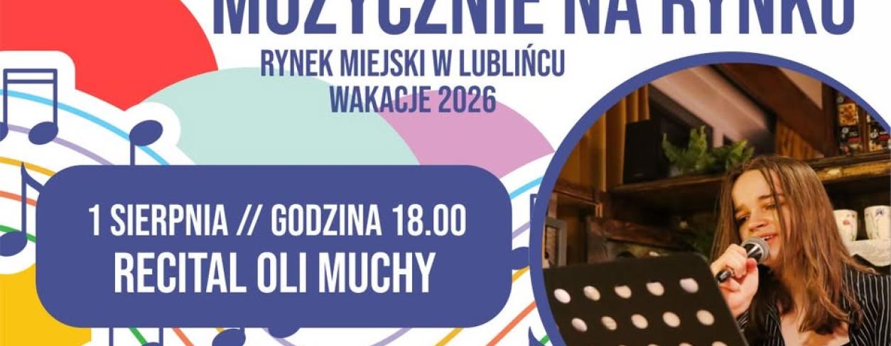 Data i godzina występu, obok zdjęcie śpiewającej artystki 