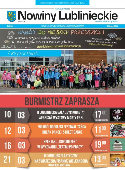 okładka Nowiny Lublinieckie 2/454
