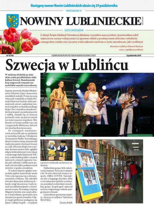 okładka Nowiny Lublinieckie 10/384