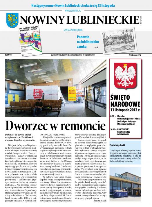 okładka Nowiny Lublinieckie 17/414