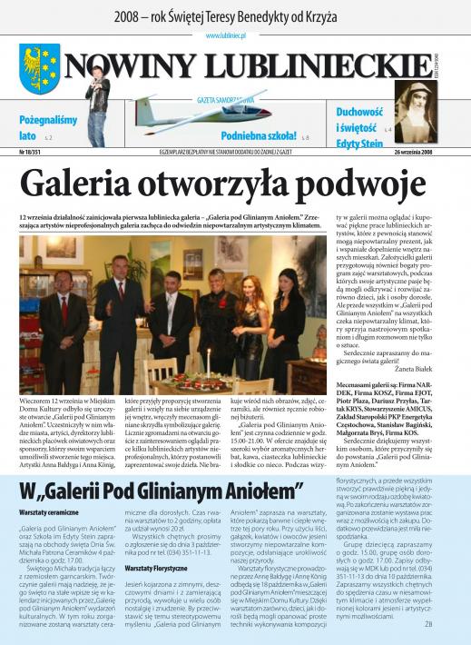 okładka Nowiny Lublinieckie 18/351