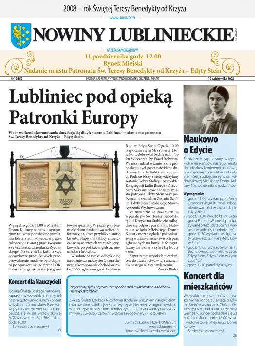 okładka Nowiny Lublinieckie 19/352