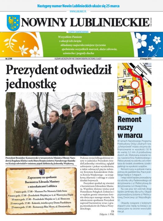 okładka Nowiny Lublinieckie 2/390