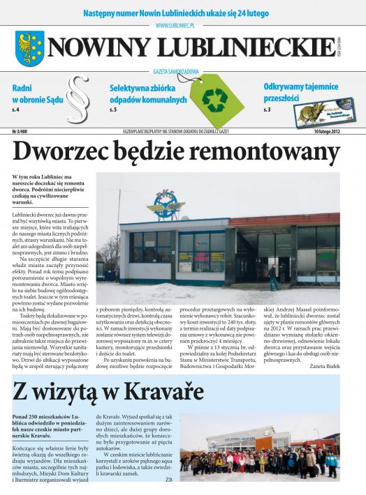 okładka Nowiny Lublinieckie 3/400