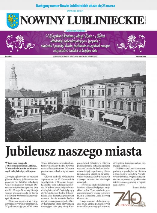 okładka Nowiny Lublinieckie 5/402
