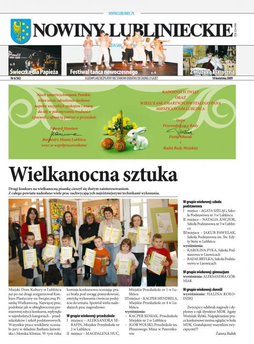 okładka Nowiny Lublinieckie 6/363