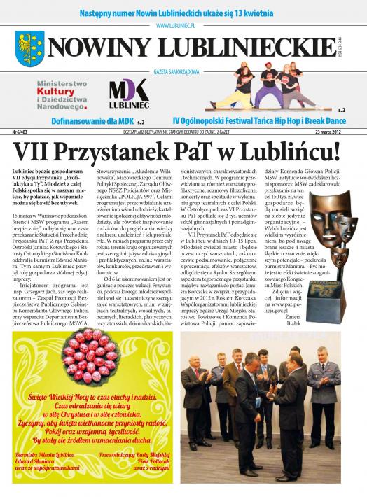 okładka Nowiny Lublinieckie 6/403