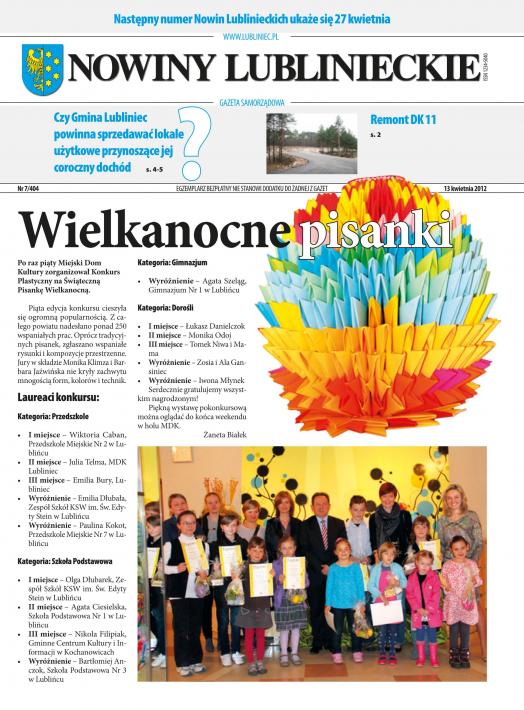 okładka Nowiny Lublinieckie 7/404