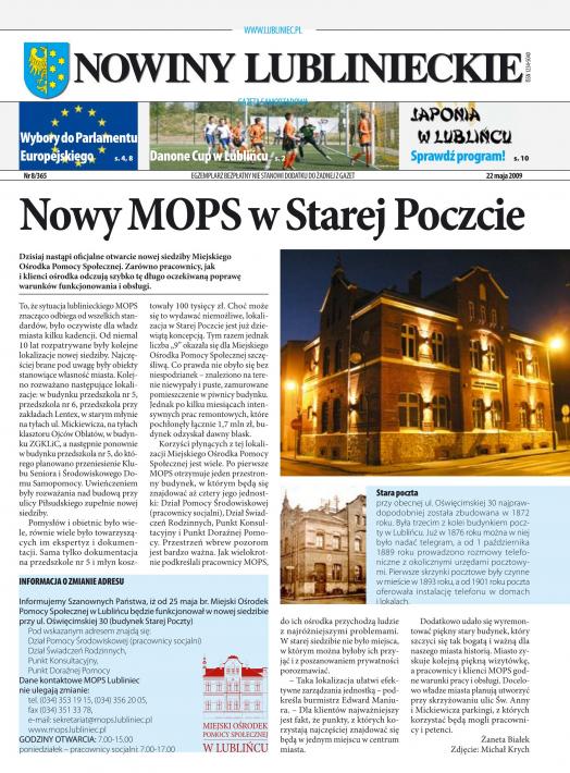 okładka Nowiny Lublinieckie 8/365