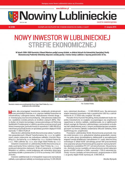 okładka Nowiny Lublinieckie 8/484