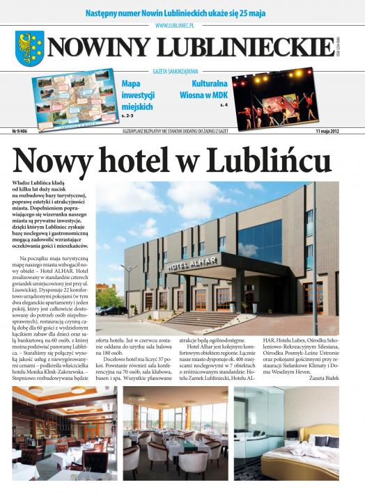 okładka Nowiny Lublinieckie 9/406